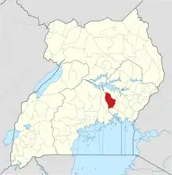 District location in Uganda