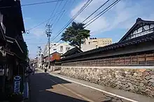 Temples along a street.