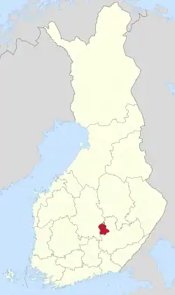 Location of Kangasniemi in Finland