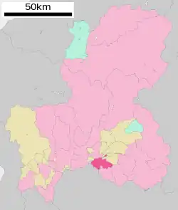 Location of Kani in Gifu Prefecture