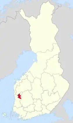 Location of Kankaanpää in Finland