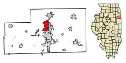 Location of Bourbonnais in Illinois