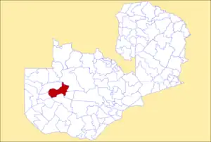 District location in Zambia