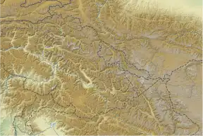 Map showing the location of Passu Glacier