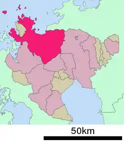 Location of Karatsu in Saga Prefecture