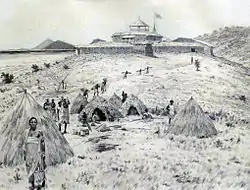 View of the fort built in Karema by the Congo Free State (1883)