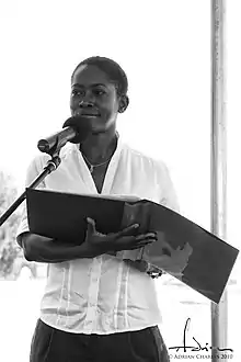 Lord at an environmental awareness literary event in Barbados, 2009