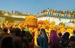 A panorama of Karisiddeshwar fair (2015) during Deepavali