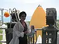 Karissa West performs microbial survey of Pad 39A (August 7, 2009).