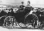 The invention of the automobile. Bertha Benz and Karl Benz in a Benz Viktoria, model 1894.