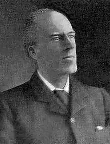 Black-and-white photographic portrait of Karl Pearson