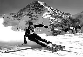 Image 12Karl Schranz running the Lauberhorn in 1966 (from Alps)