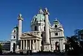 Karlskirche, Vienna, 1716–23