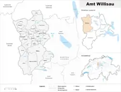 Location of Willisau District