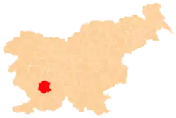 The location of the Municipality of Postojna