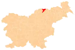 Location of the Municipality of Radlje ob Dravi in Slovenia