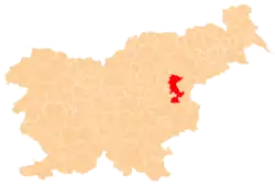 Location of the Municipality of Šentjur in Slovenia