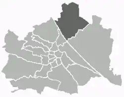 Location of the district within Vienna