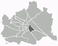 Location of the district within Vienna