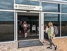 International passengers arriving at terminal