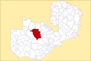 District location in Zambia