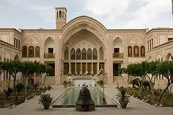 The main courtyard of the Āmeri House.