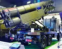 Kasirga rocket system from Roketsan at IDEF2015 (cropped)
