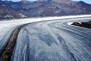 Kaskawulsh Glacier medial moraine. August 2013