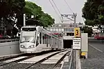 RegioTram tunnel at Hauptbahnhof. In background, the station building