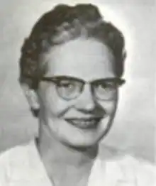 A smiling middle-aged white woman