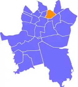 Location of Bogucice within Katowice