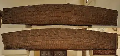 The Katra architrave, possibly representing Brahmins and the cult of the Shiva Linga, Mathura, circa 100 BCE