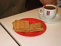 Kaya toast, a traditional breakfast dish