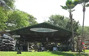 The Keauhou canoe club launches here