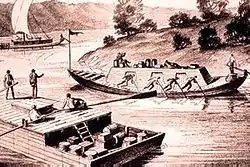 Along the Ohio River, James Ford and his gang of outlaws, chose flatboats, keelboats, and rafts, as profitable targets, to attack, because of the valuable and plentiful cargo on board.