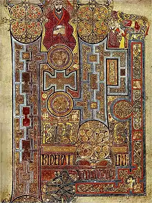 Image 46A page from the Book of Kells that opens the Gospel of John (from History of Ireland)