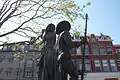 Statue of Wigbolt Ripperda with Kenau Simonsdochter Hasselaer on the Stationsplein Haarlem, by sculptor Graziella Curreli