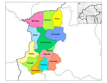 Samogohiri Department location in the province