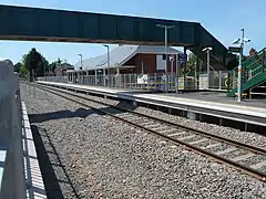 Platform of the new station, looking south