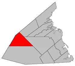 Location within Kent County, New Brunswick.