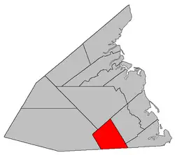 Location within Kent County, New Brunswick.