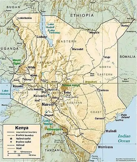 Nyeri in Central Province, Kenya, was the centre of the Happy Valley set