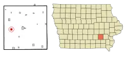 Location of Delta, Iowa