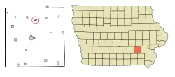 Location of Webster, Iowa