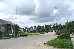 Central part of the urban-type settlement of Kesova Gora, the administrative center of Kesovogorsky District