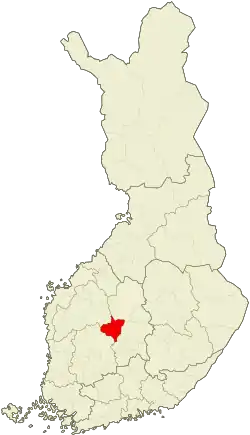 Location of Keuruu sub-region