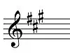 A Major key signature