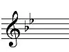 B-flat Major key signature