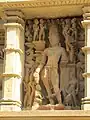 Sculpture (outer wall), Lakshman Temple, Khajuraho, India