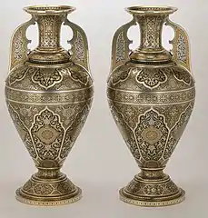 Pair of iron urns by Plácido Zuloaga, before 1878